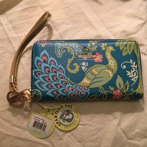Spartina 449 Zip Wallet in Peacock Manor